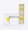 Joy Ride Study Table In Yellow & White Colour