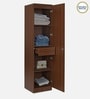 Joyce 1 Door Wardrobe With Mirror in Classic Walnut Finish