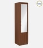 Joyce 1 Door Wardrobe With Mirror in Classic Walnut Finish