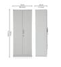 Joyce 2 Door Wardrobe In Frosty White Finish