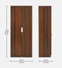 Joyce 2 Door Wardrobe in Walnut Finish