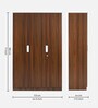 Joyce 3 Door Wardrobe in Classic Walnut Finish
