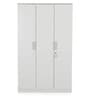 Joyce 3 Door Wardrobe In Frosty White Finish
