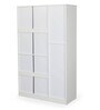Joyce 3 Door Wardrobe In Frosty White Finish