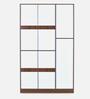 Joyce 3 Door Wardrobe With Mirror & Locker in Classic Walnut Finish