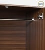 Joyce 3 Door Wardrobe With Mirror & Locker in Classic Walnut Finish