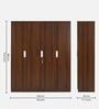 Joyce 4 Door Wardrobe in Classic Walnut Finish