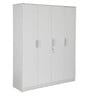 Joyce 4 Door Wardrobe In Frosty White Finish