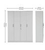 Joyce 4 Door Wardrobe In Frosty White Finish