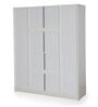 Joyce 4 Door Wardrobe In Frosty White Finish