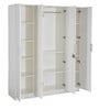 Joyce 4 Door Wardrobe In Frosty White Finish