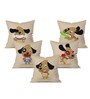 Joyfull Puppy Cushion Cover Set of 5