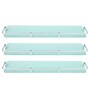 Frosted Glass Bathroom Shelf In Chrome (L: 21, W: 5, H: 0.08 Inches)