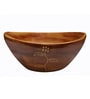 Oval Shape Ceramic Brown Counter Top Wash Basin (L: 17, W: 14, H: 6 Inches)