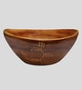 Oval Shape Ceramic Brown Counter Top Wash Basin (L: 17, W: 14, H: 6 Inches)