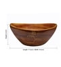 Oval Shape Ceramic Brown Counter Top Wash Basin (L: 17, W: 14, H: 6 Inches)