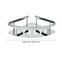 Stainless Steel Corner Bathroom Shelf In Silver (L: 9, W: 9, H: 0.8 Inches)