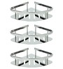 Stainless Steel Corner Bathroom Shelf In Silver (L: 9, W: 9, H: 0.8 Inches)