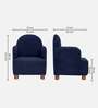 Joyville  Fabric Upholstery Low Back Kids Chair In Blue Colour