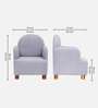 Joyville Fabric Upholstery Low Back Kids Chair In Grey Colour