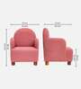 Joyville Fabric Upholstery Low Back Kids Chair In Pink Colour