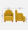Joyville Fabric Upholstery Low Back Kids Chair In Yellow Colour