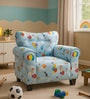 Joyville Low Back Kids Sofa In Blue Colour