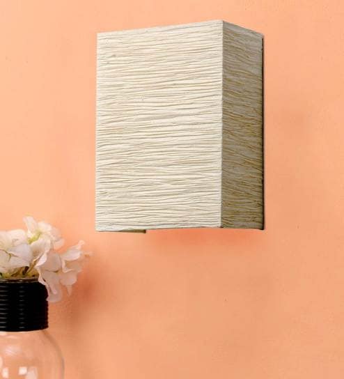 Marsham Paper Flush Mount Wall Light (Natural Finish)