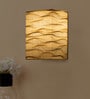 Brick Gold Woven Paper Wall Light