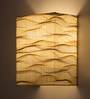 Brick Gold Woven Paper Wall Light