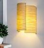 Skyline Crushed Gold Lokta Fibre Paper Wall Light