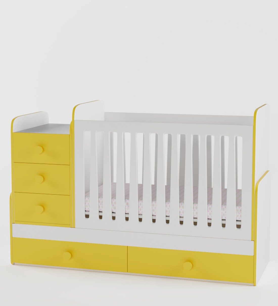 yellow cot bed