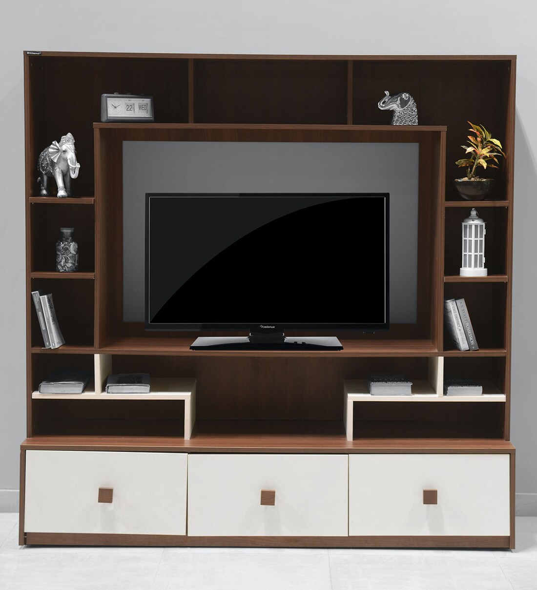 Buy Julie Wall Unit in Beech & Walnut Finish By Nilkamal Online TV