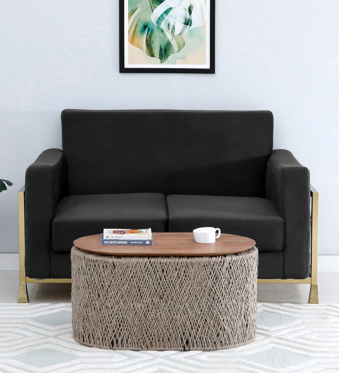 Jute deals coffee table