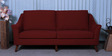 Juan 3 Seater Sofa in Garnet Red Colour