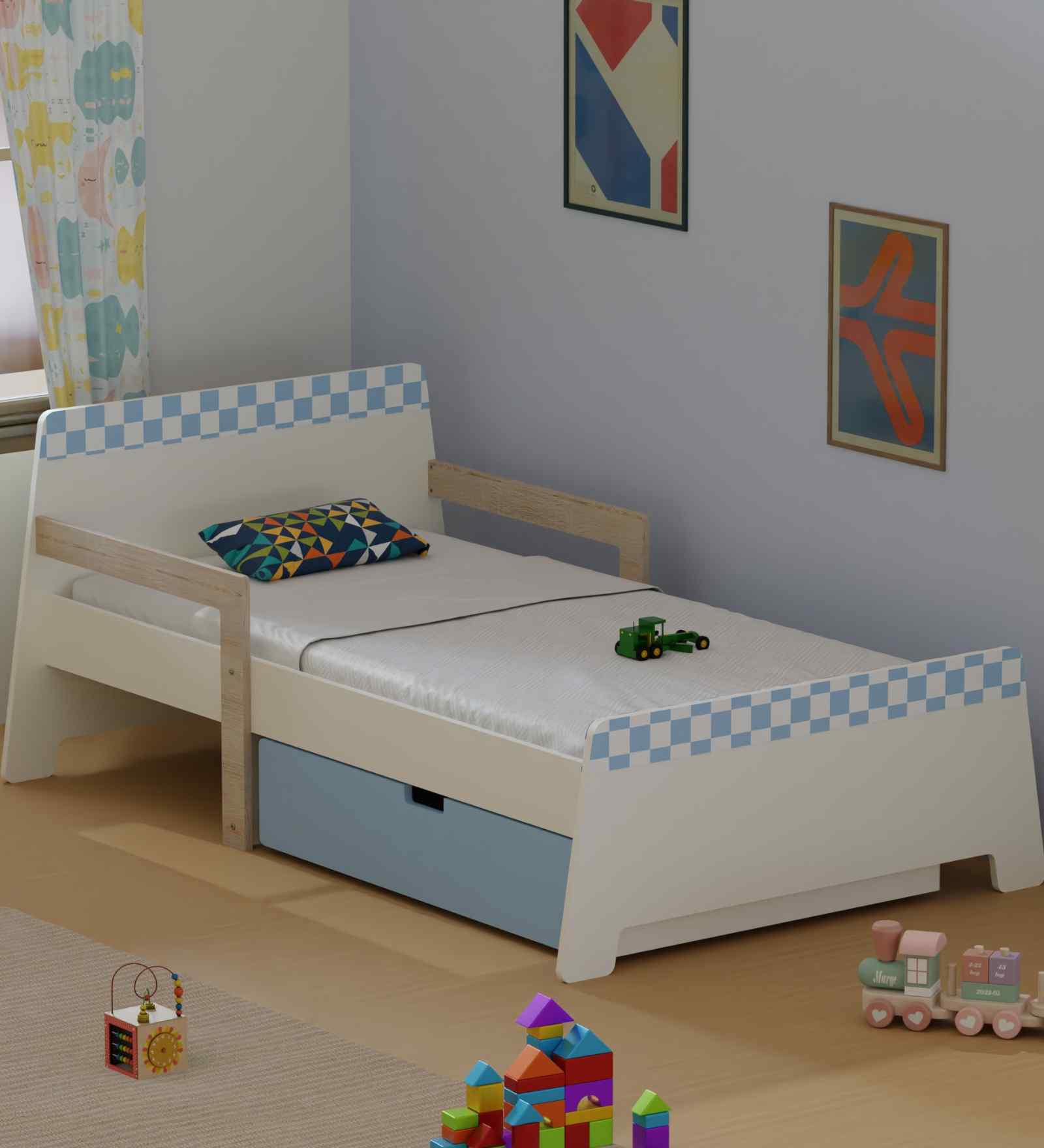Jujube Kids Single Bed in Light Blue Finish