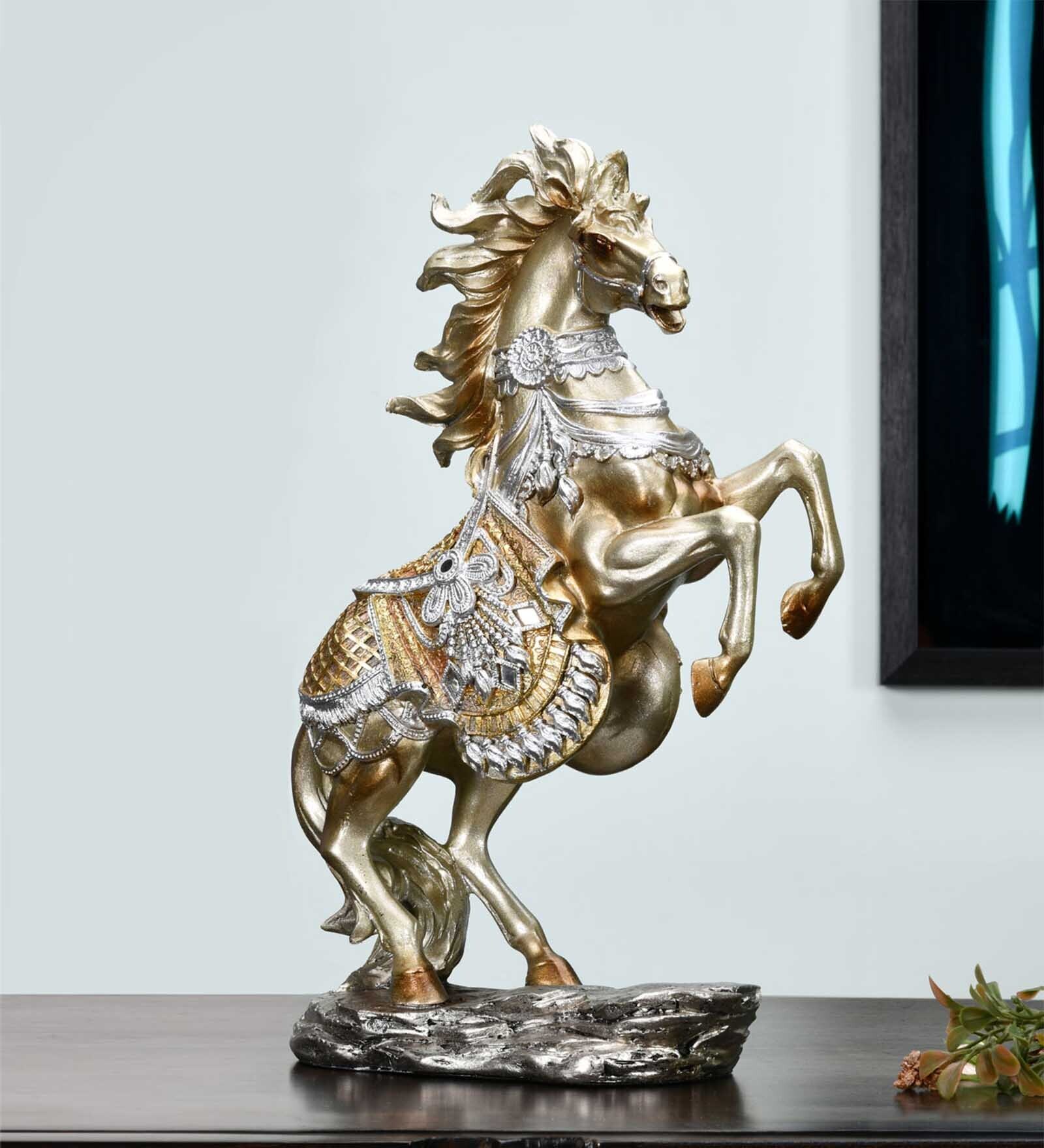 Buy Jumping Horse Polyresin Animal Figurine by home Online Animal Figurines Animal