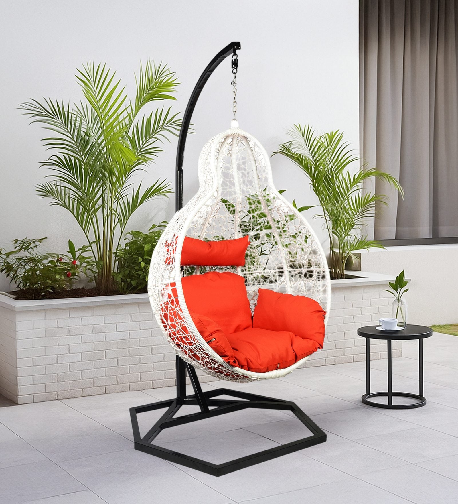 Matterhorn Wicker Swing In White Finish