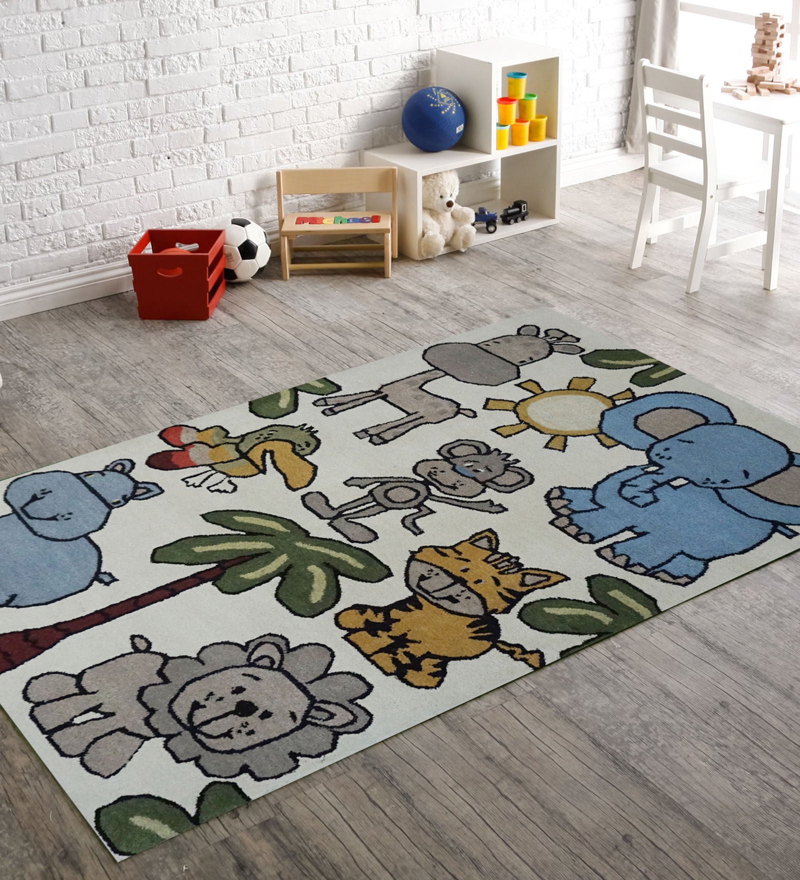 Buy Multicolour Jungle 6 X 4 Feet Woolen Carpet by Designs View at 47% ...