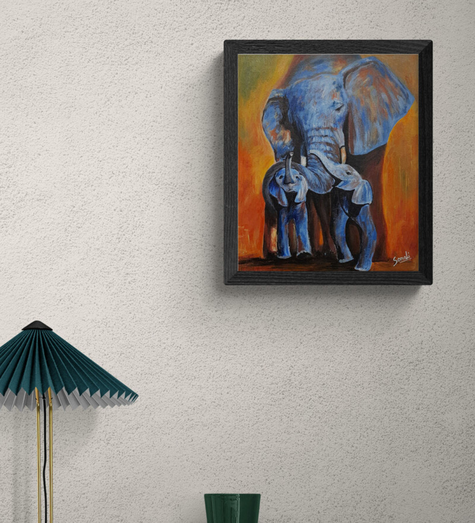 Jungle Handmade Acrylic Paint On Canvas Unframed