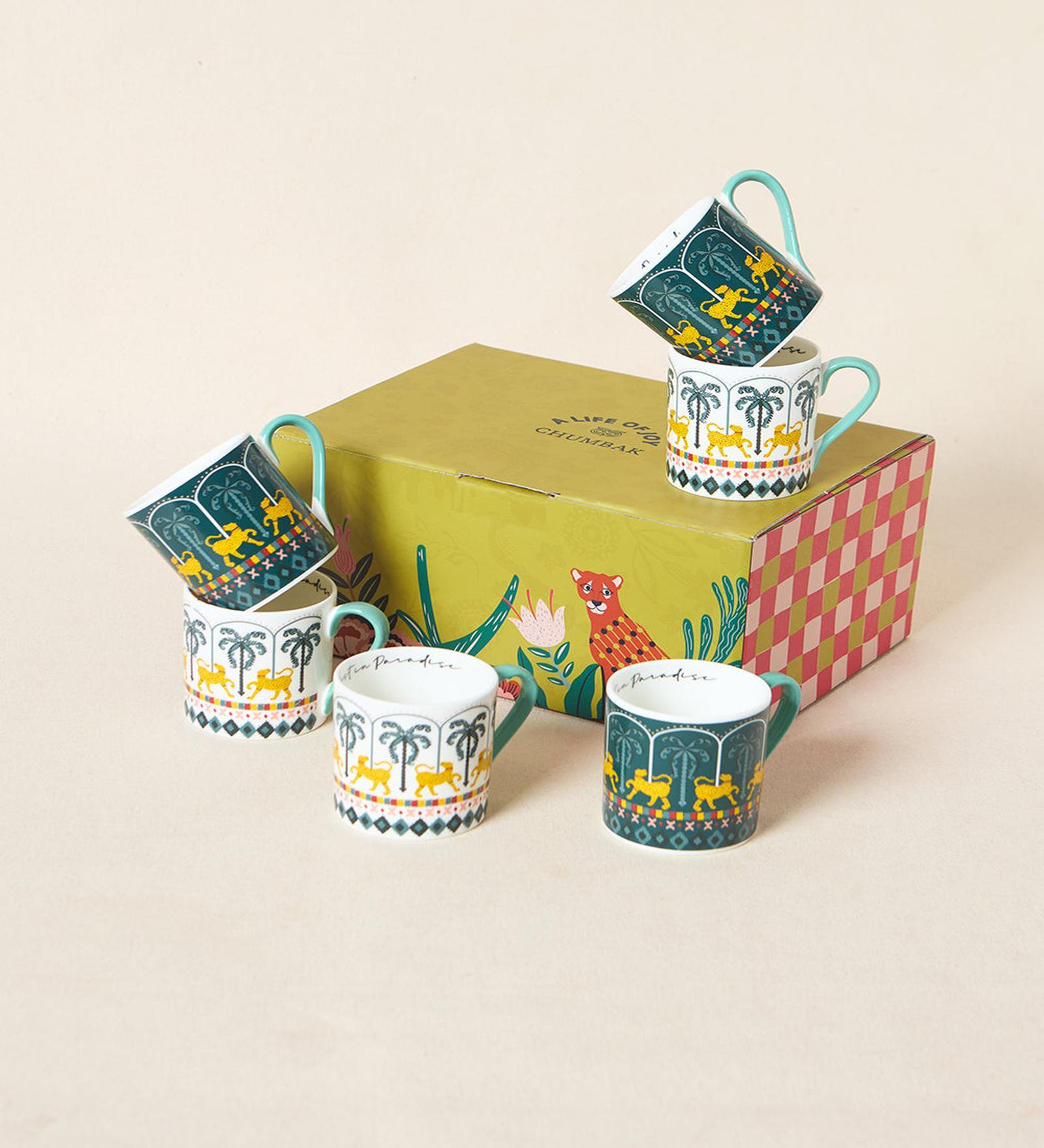 Jungle Soiree Mugs Gift Set of 6