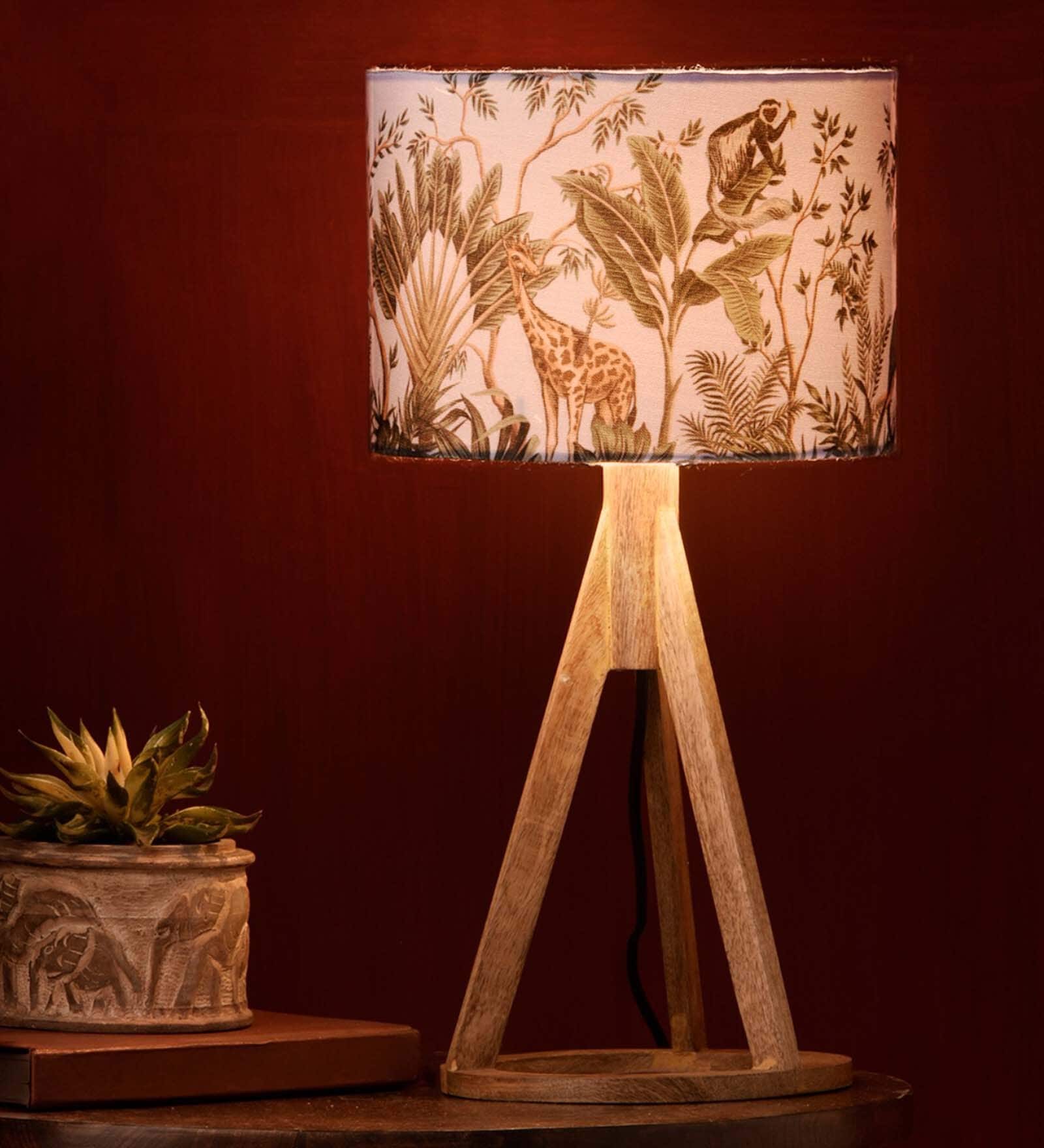 Jungle Trio Wooden Lamp