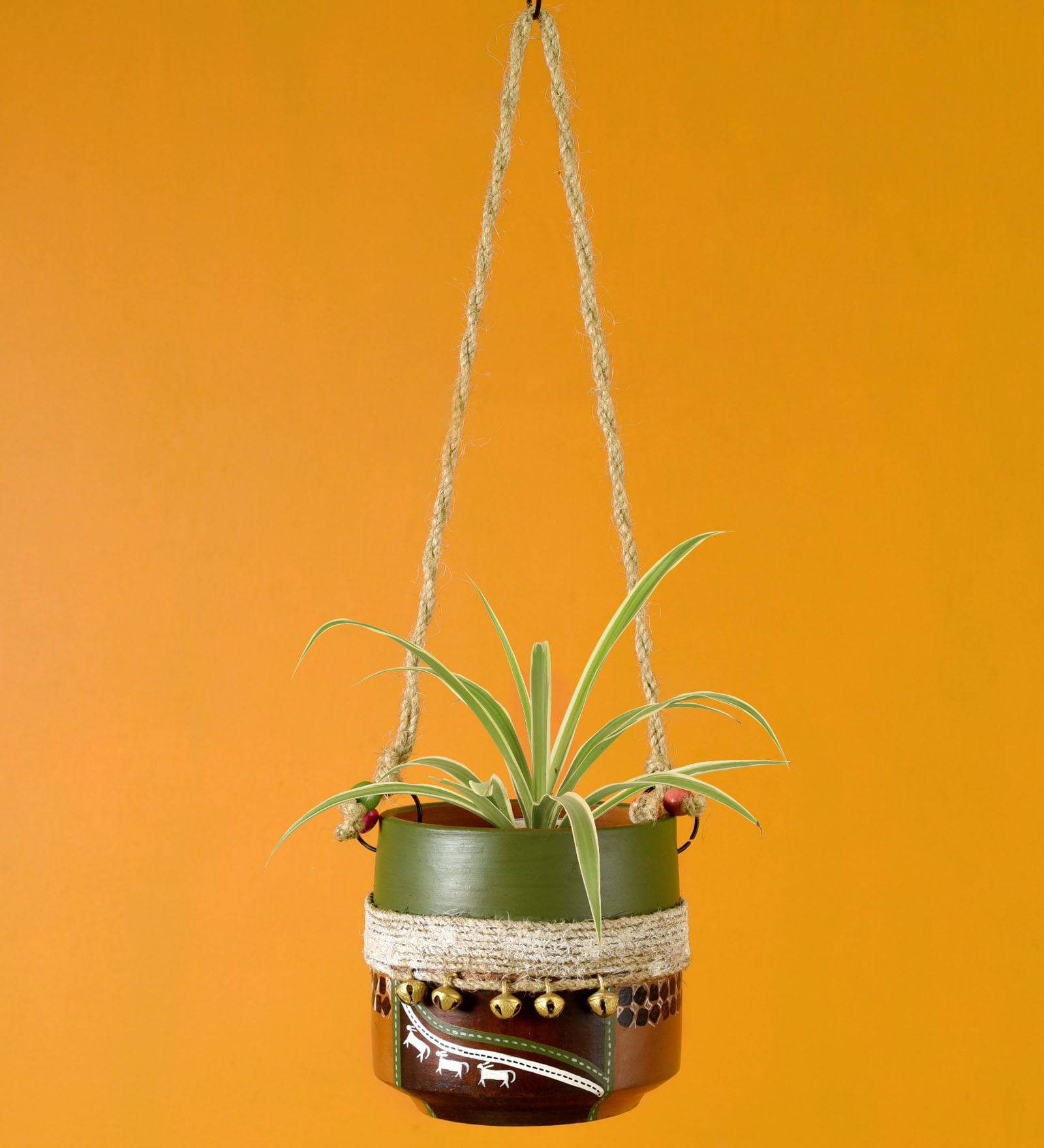 Blue Owl Earthen NA Hanging Planter with Stand