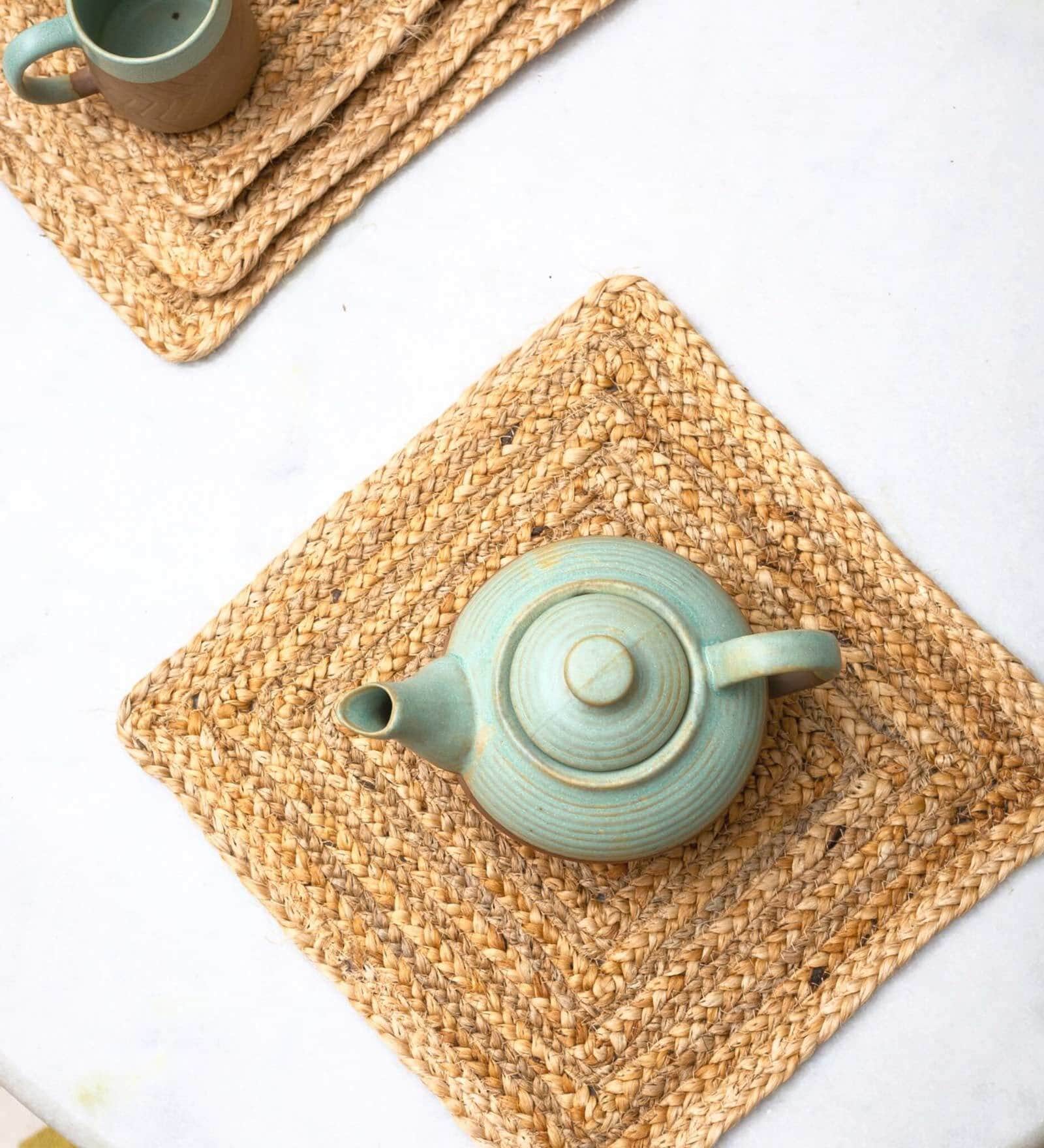 Buy Square Shaped (13x19) Natural Brown Jute (Set of 4) Placemat at 3
