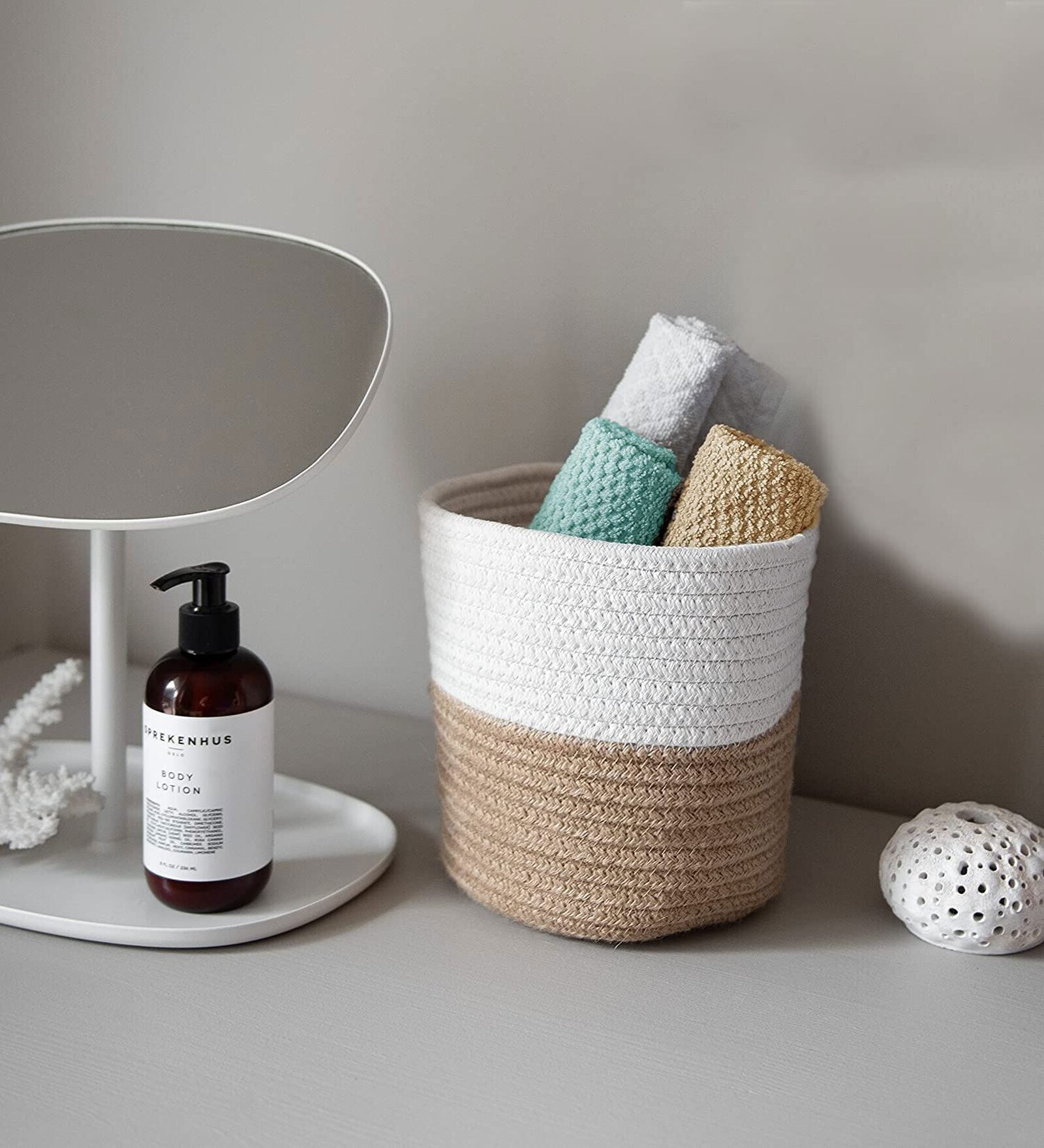 Natural Jute Planter 6x6 Inch Storage Basket Pack of 3