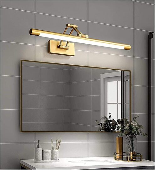 Julian 500mm Mirror Light Gold Body Tri-Color LED 18W Bathroom Vanity Wall Light for Home