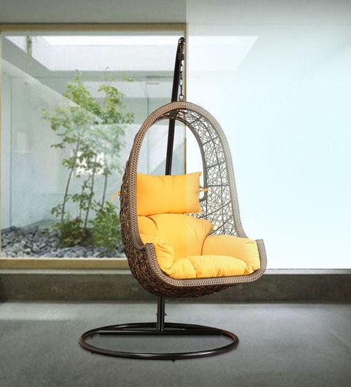 Juniper Swing With Stand Yellow Cushion By Hometown