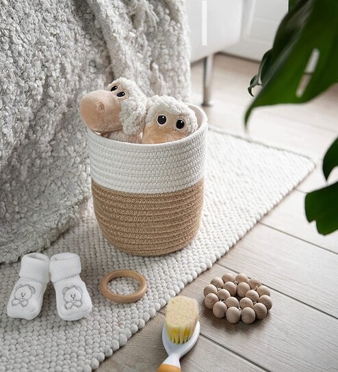 Natural Jute 6x6 Inch Planter Storage Pack of 2
