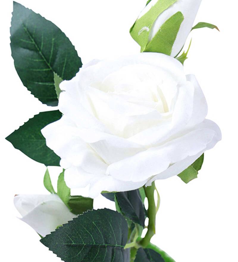 Buy Julia White Colour Resin Artificial Flower Pot by A Vintage Affair