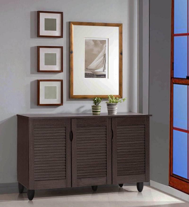 Buy Jurou 3 Door Shoe Cabinet in Two Tone Wenge Finish by ...